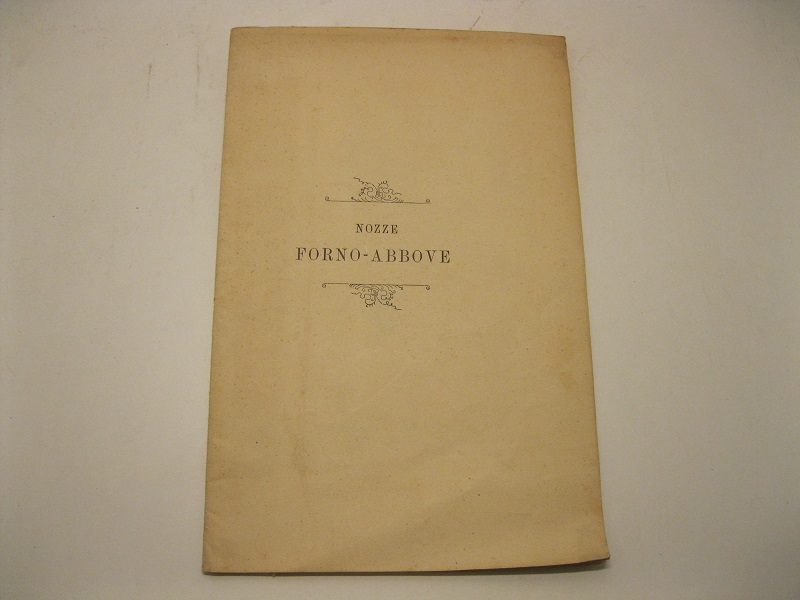 Spigolature poetiche. Nozze Furno-Abbove